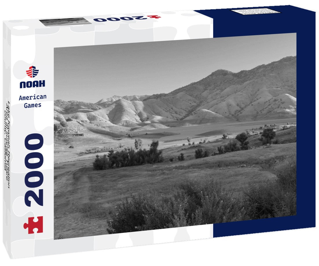 Noah Jigsaw Puzzle Lake Kaweah Recreation Area at sunrise Tulare county, California, USA in black white 2000 pieces