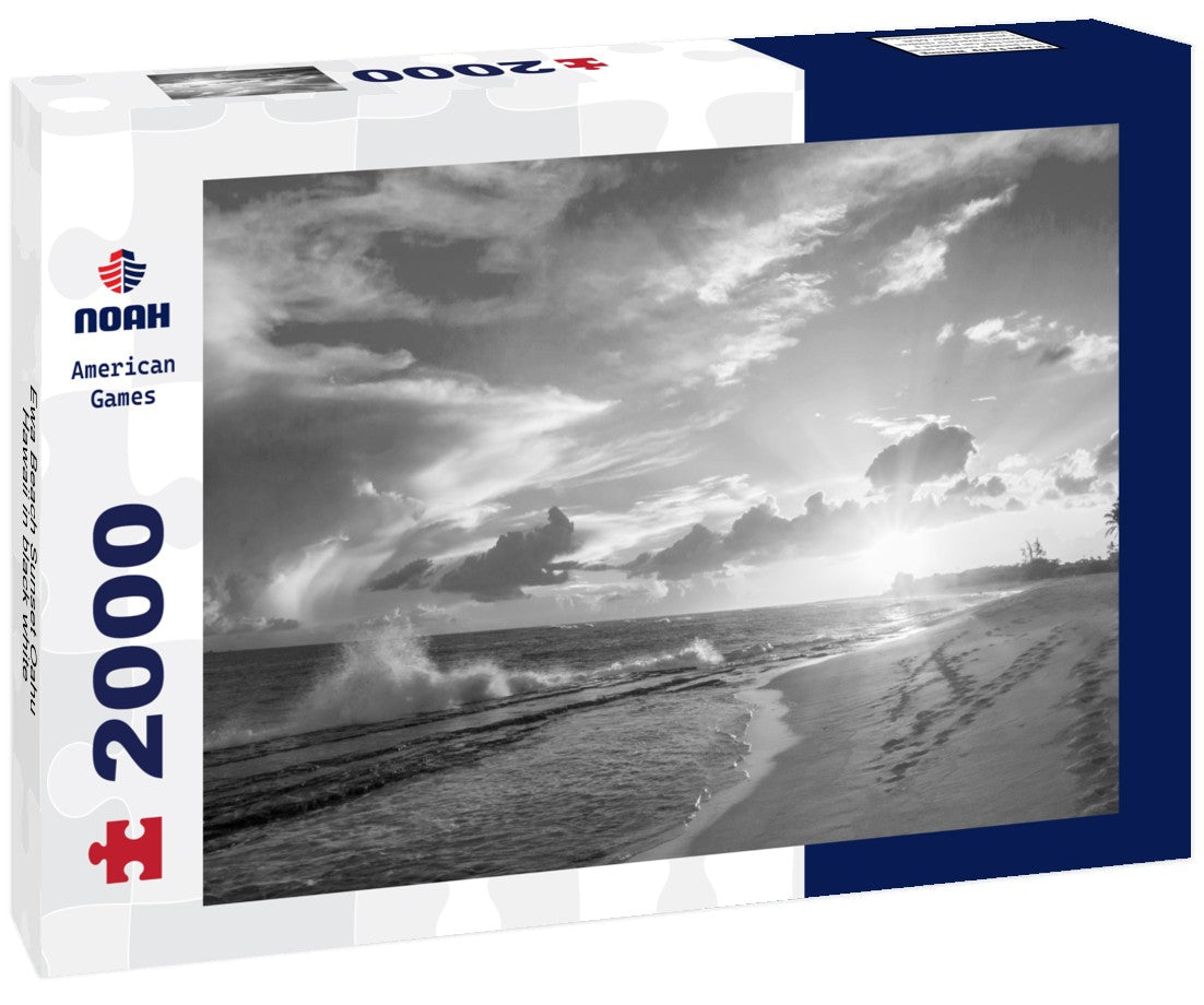 Ewa Beach Sunset Oahu, Hawaii 2000pc PuzzleBlack and White