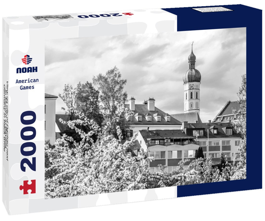 city of Dachau next to Munich in Bavaria, Germany 2000pc PuzzleBlack and White