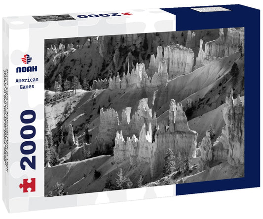 Noah Jigsaw Puzzle Bryce Canyon National Park in Utah, one of the most beautiful national parks in the world in black white 2000 pieces