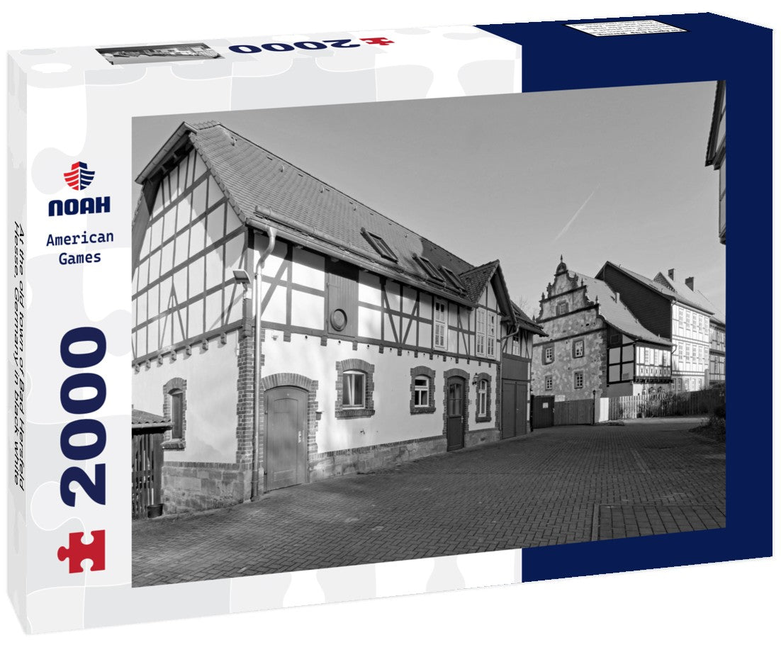 At the old town of Bad Hersfeld, Hesse, Germany 2000pc PuzzleBlack and White