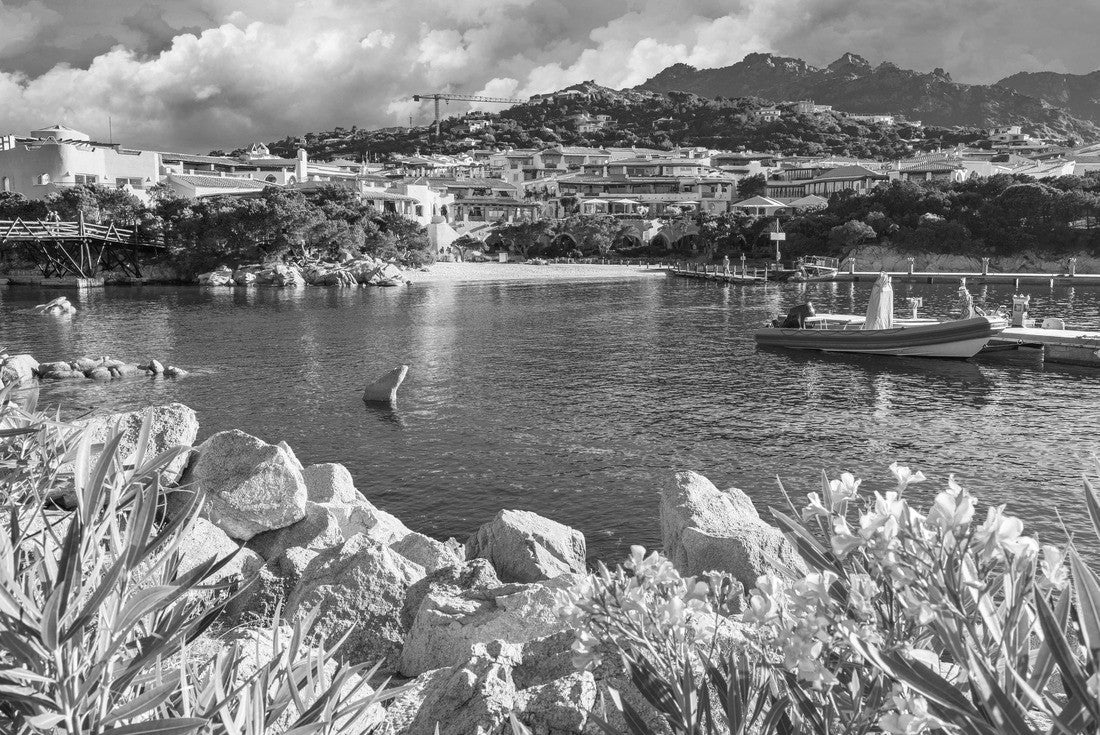 the harbor and village of Porto Cervo, Olbia region, Sardinia Island, Italy 2000pc PuzzleBlack and White