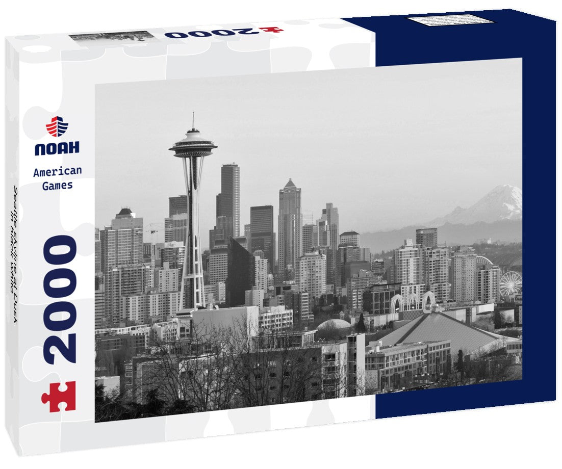 Seattle skyline at Dusk 2000pc PuzzleBlack and White