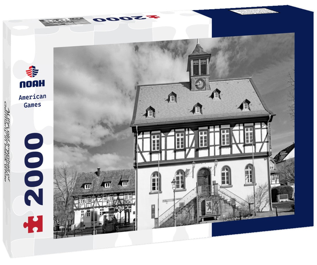 At the old townhall of Bad Vilbel, Hessen, Germany 2000pc PuzzleBlack and White