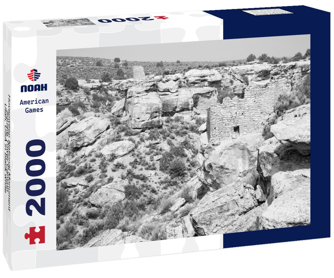 Hovenweep National Monument, Square Tower Canyon, Utah, USA 2000pc PuzzleBlack and White