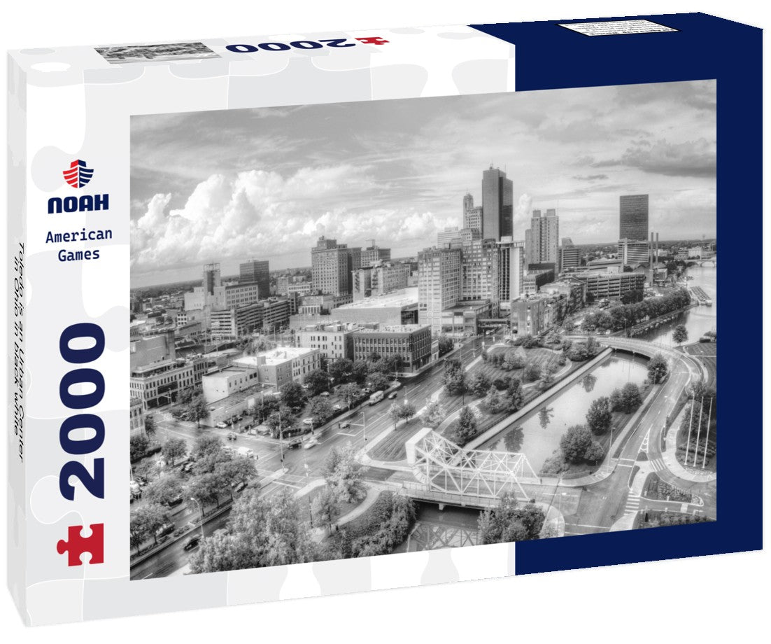 Toledo is an Urban Center in Ohio 2000pc PuzzleBlack and White
