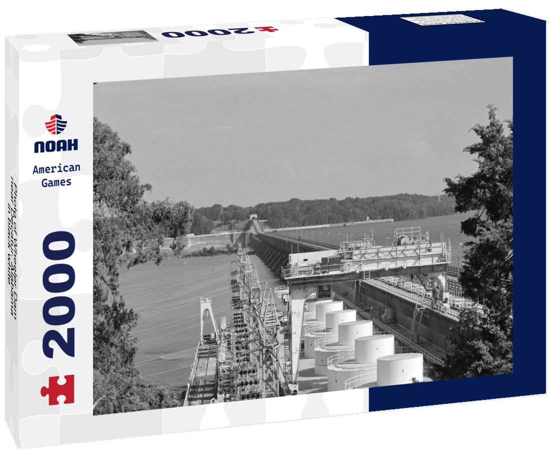 Wheeler Dam near Decatur, Alabama 2000pc PuzzleBlack and White