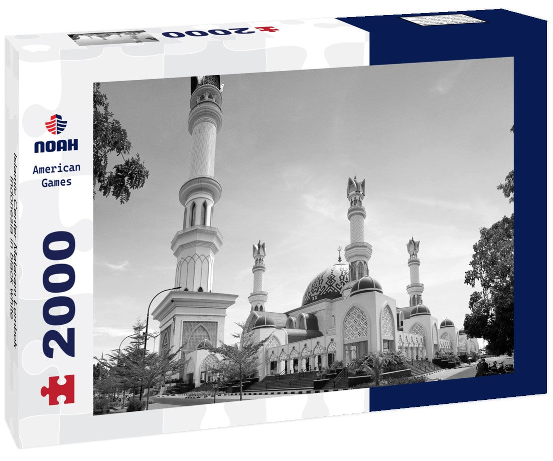 Noah Jigsaw Puzzle Islamic Center Mataram Lombok Indonesia in black white 2000 pieces