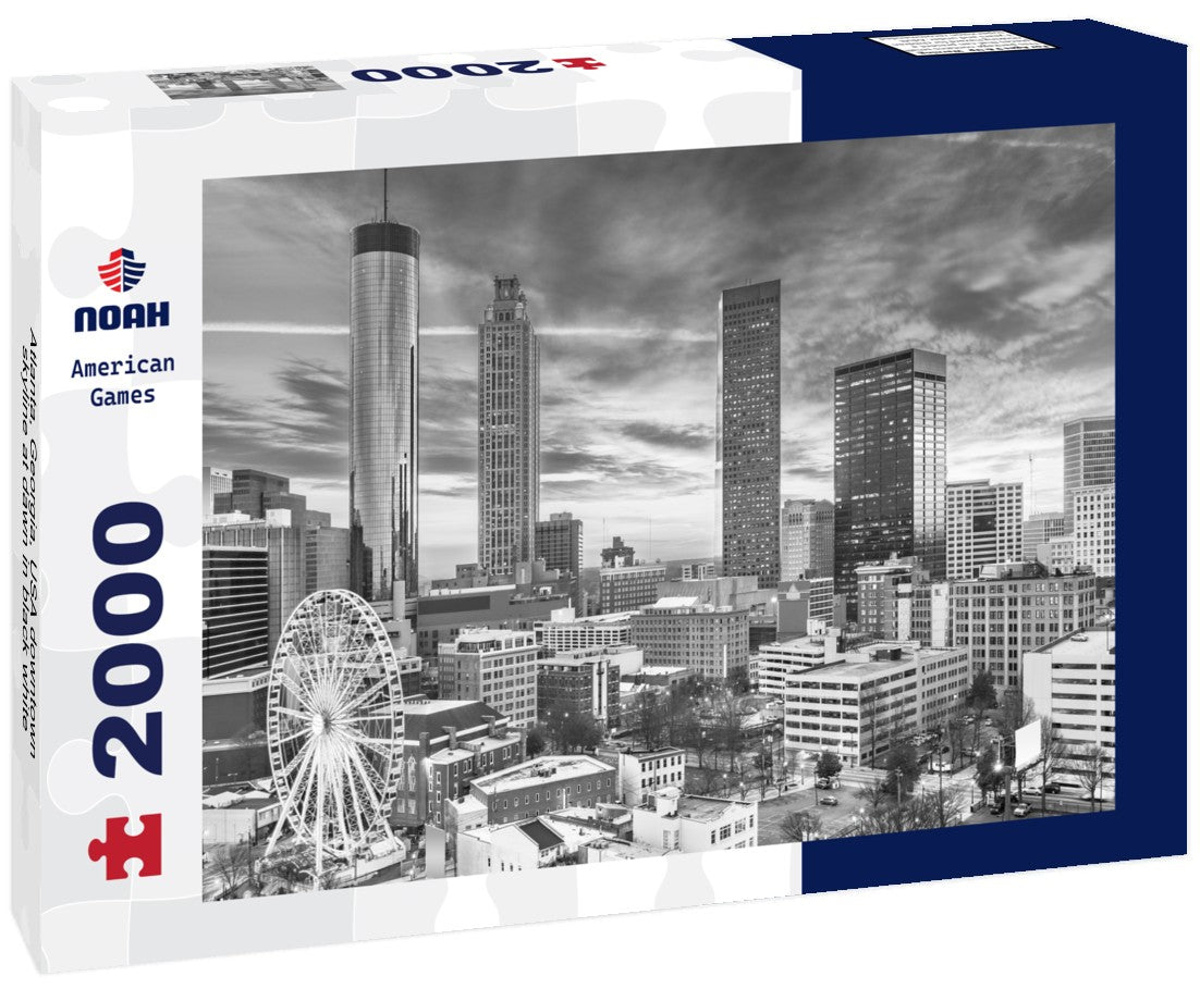 Atlanta, Georgia, USA downtown skyline at dawn 2000pc PuzzleBlack and White
