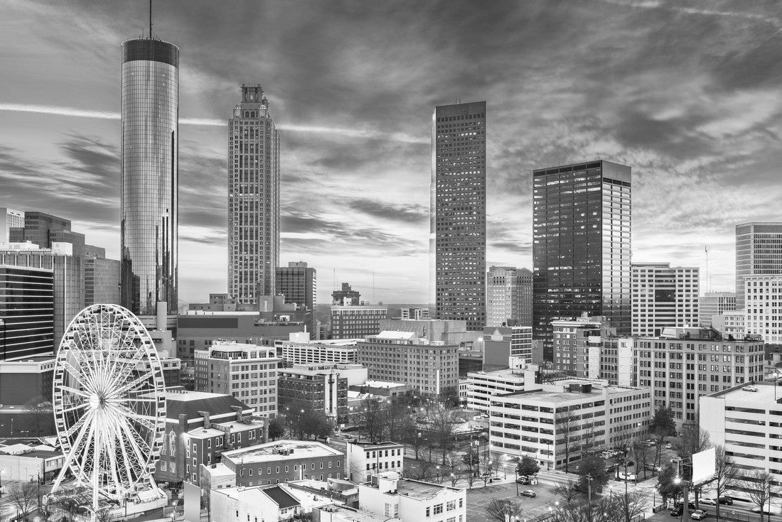 Atlanta, Georgia, USA downtown skyline at dawn 2000pc PuzzleBlack and White
