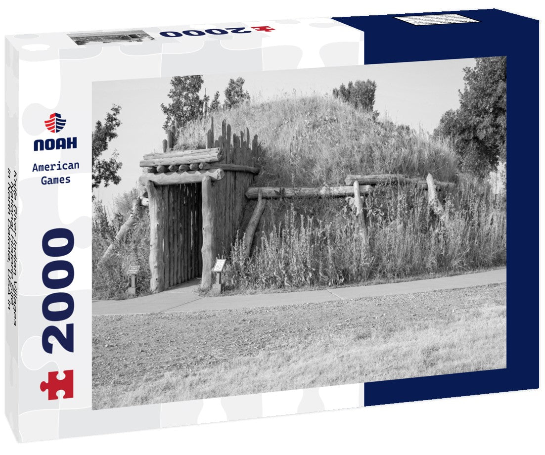 Noah Jigsaw Puzzle Knife River Indian Villages National Historic Site in North Dakota, USA in black white 2000 pieces