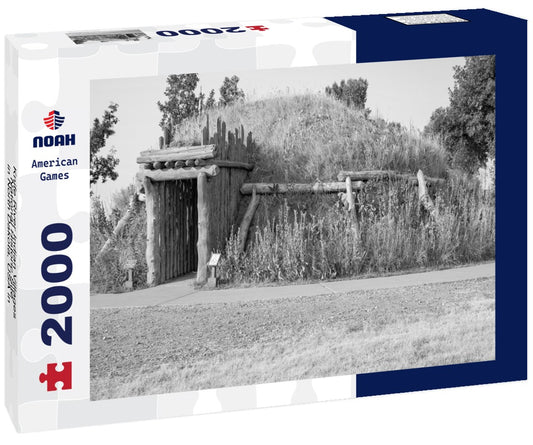 Noah Jigsaw Puzzle Knife River Indian Villages National Historic Site in North Dakota, USA in black white 2000 pieces