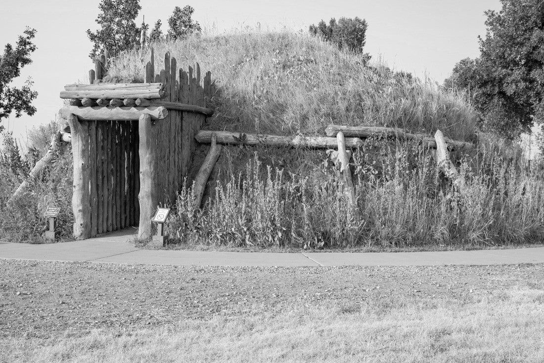 Noah Jigsaw Puzzle Knife River Indian Villages National Historic Site in North Dakota, USA in black white 2000 pieces
