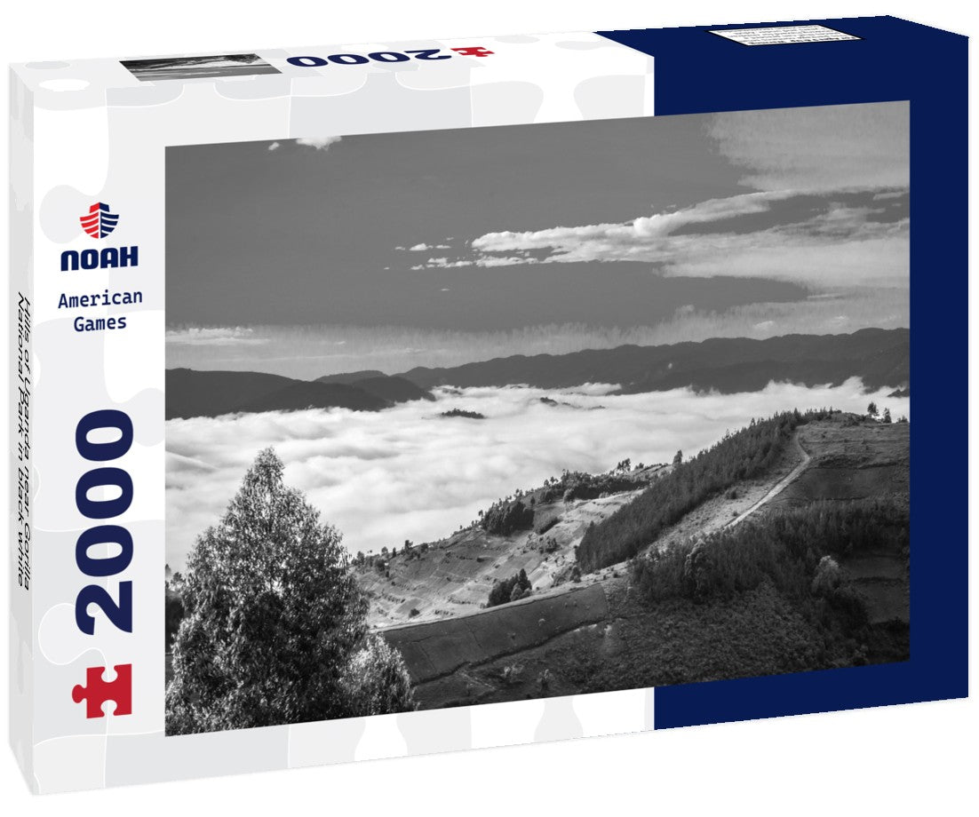 Noah Jigsaw Puzzle Hills of Uganda near Gorilla National Park in black white 2000 pieces