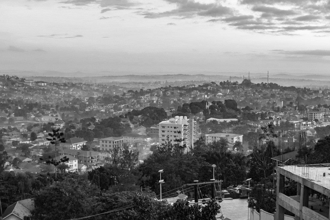 Kampala Uganda at sunrise 2000pc PuzzleBlack and White