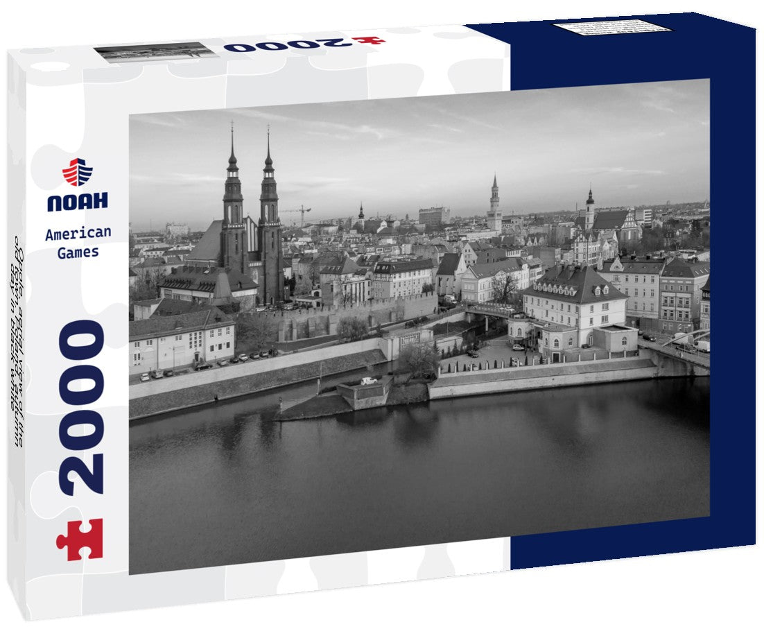 Opole, aerial view of the old town. Poland, autumn day 2000pc PuzzleBlack and White