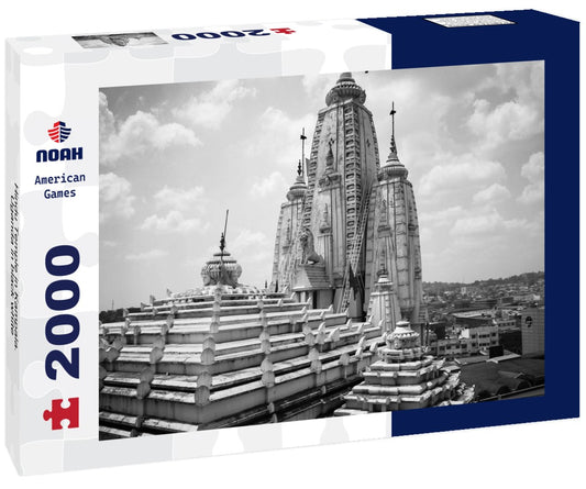 Noah Jigsaw Puzzle Hindu Temple in Kampala. Uganda in black white 2000 pieces