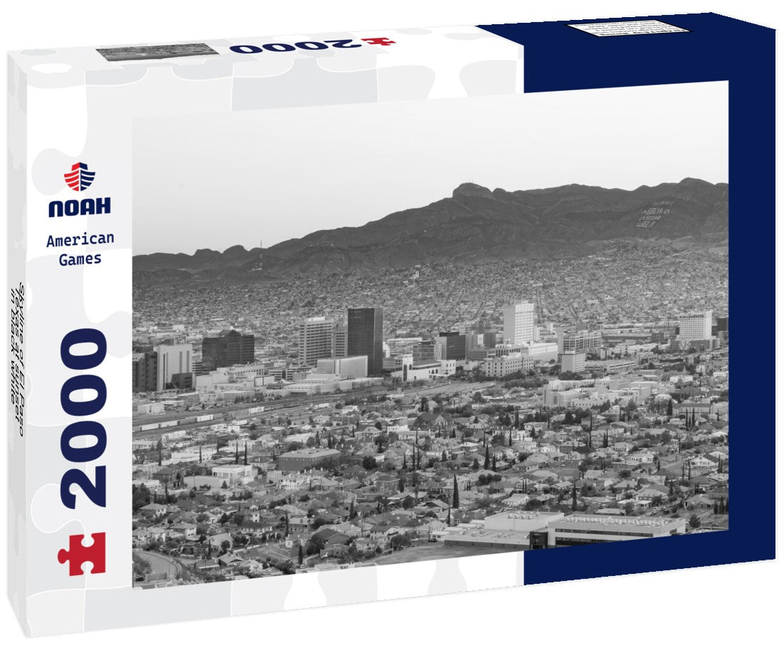 Skyline of El Paso, Texas at sunset 2000pc PuzzleBlack and White