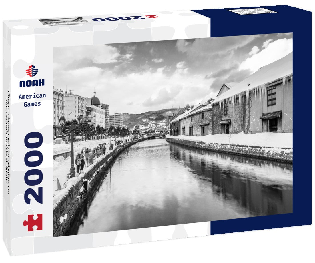 Otaru, Japan winter skyline on the canals 2000pc PuzzleBlack and White