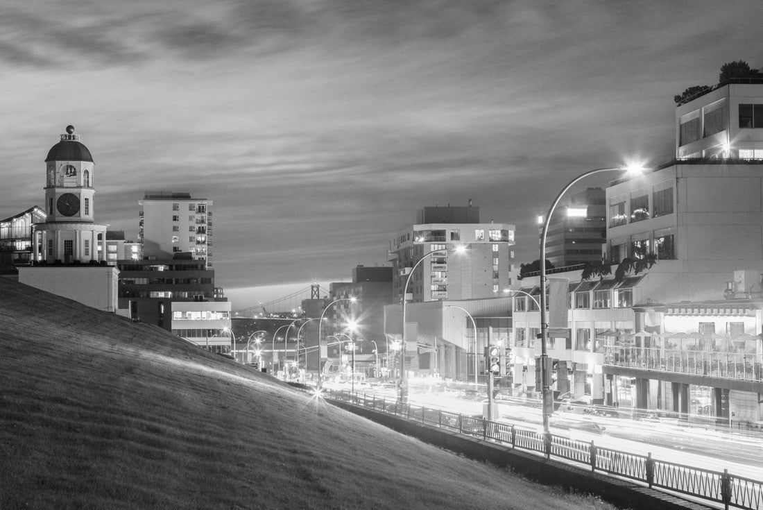 Noah Jigsaw Puzzle Historic Clock Tower in Halifax. Halifax, Nova Scotia, Canada in black white 2000 pieces