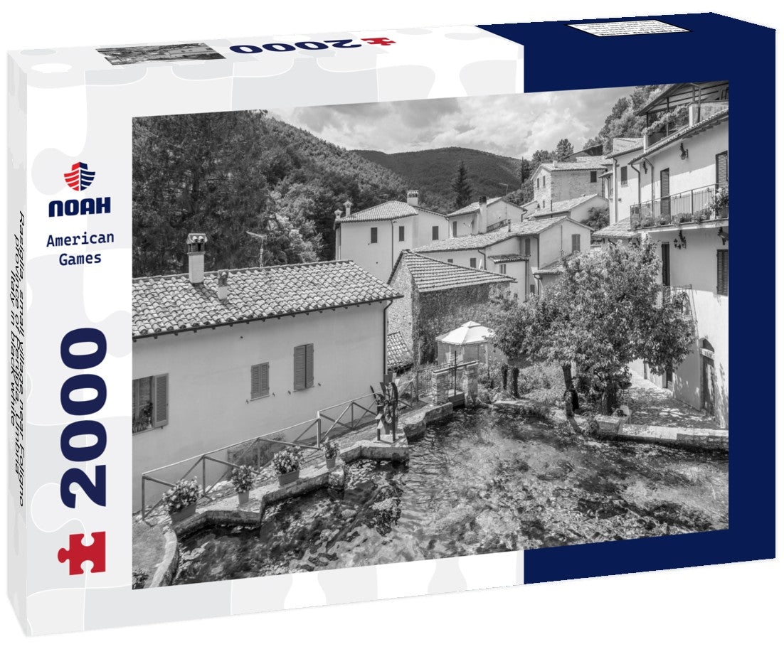 Rasiglia, small village near Foligno, province of Perugia. Umbria, Italy 2000pc PuzzleBlack and White