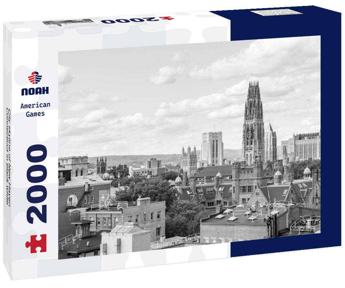 City skyline of New Haven, Connecticut 2000pc PuzzleBlack and White