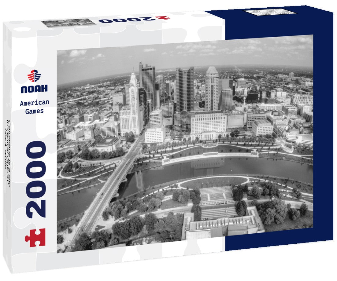 Columbus is a city in central Ohio 2000pc PuzzleBlack and White