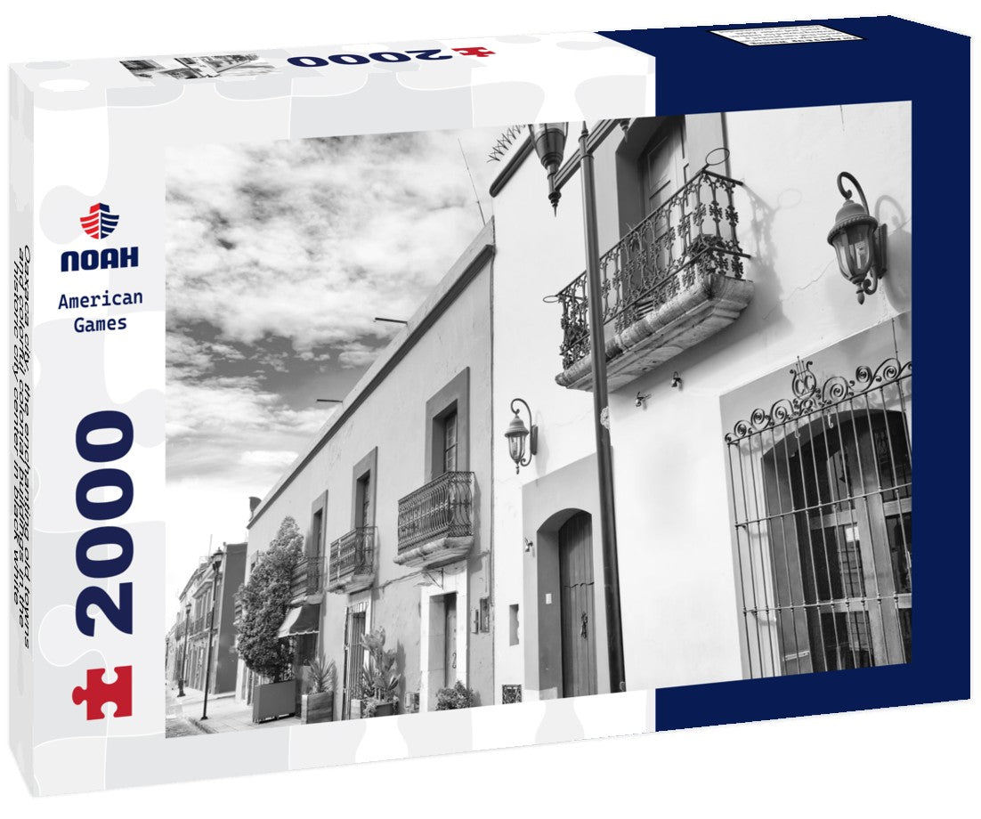 Oaxaca city, the enchanting old towns and colorful colonial buildings in the historic city center 2000pc PuzzleBlack and White