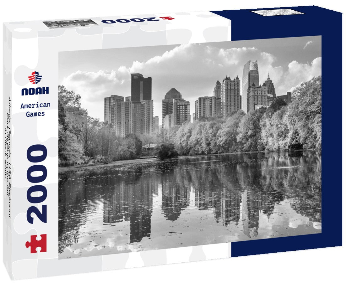 Atlanta, Georgia, USA Piedmont Park Skyline in the fall 2000pc PuzzleBlack and White