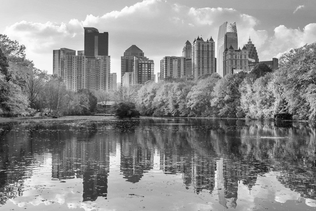 Atlanta, Georgia, USA Piedmont Park Skyline in the fall 2000pc PuzzleBlack and White