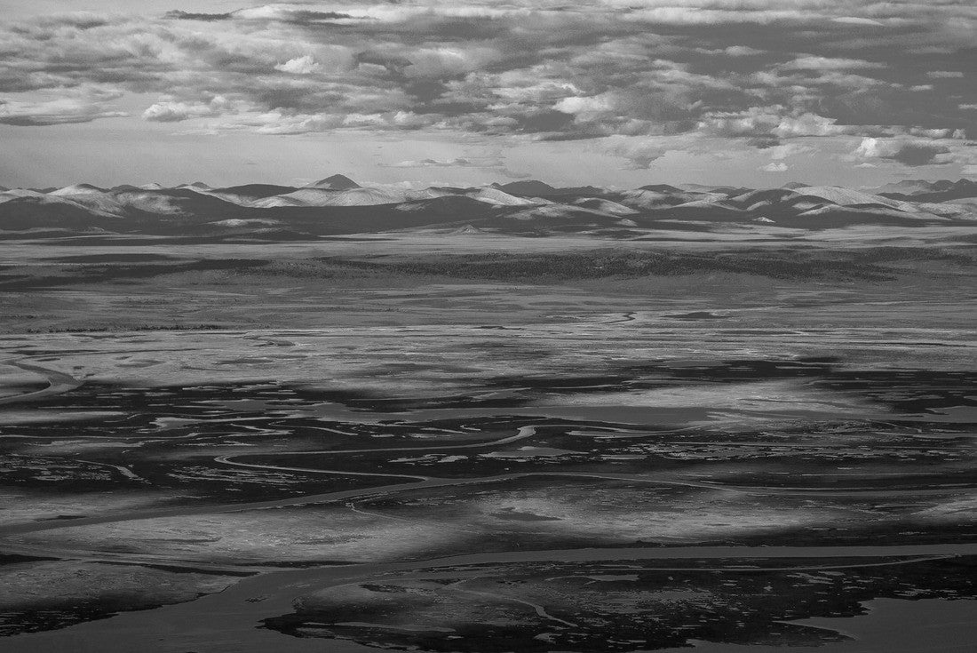 Remote Cape Krusenstern National Monument on Alaska's northwestern coast juts into the Bering Sea 2000pc PuzzleBlack and White