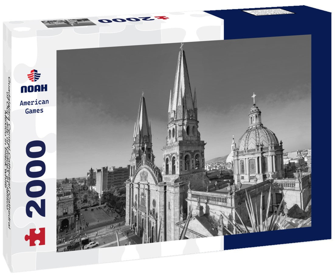 Guadalajara Central Cathedral (Cathedral of Our Lady of Grace), in Jalisco, Mexico 2000pc PuzzleBlack and White