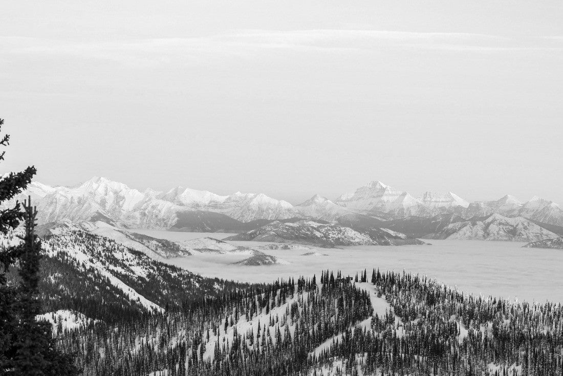 Noah Jigsaw Puzzle Glacier National Park Pink Mountain Sunset in black white 2000 pieces