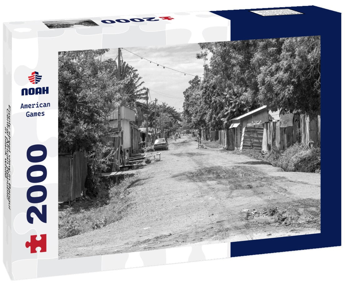 Noah Jigsaw Puzzle Empty street view in Bangui Central African Republic in black white 2000 pieces