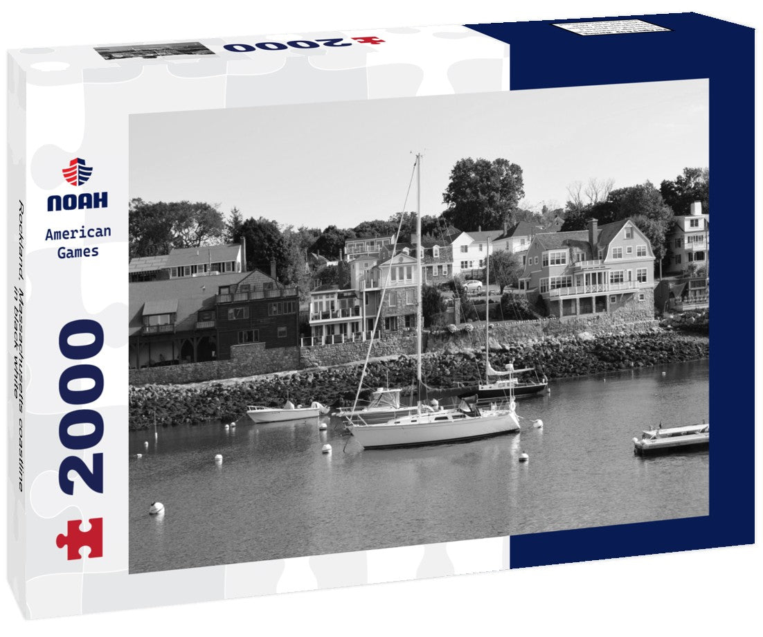 Rockland, Massachusetts coastline 2000pc PuzzleBlack and White