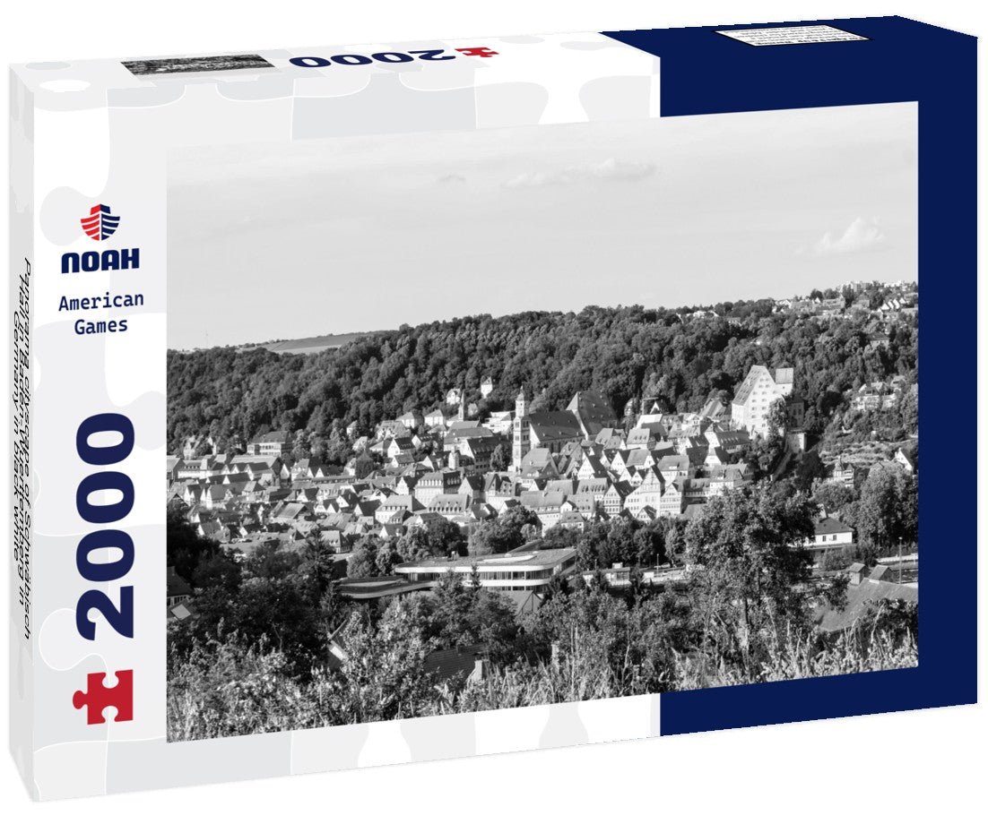 Cityscape of Schwäbisch Hall in Baden-Wuerttemberg in Germany 2000pc PuzzleBlack and White