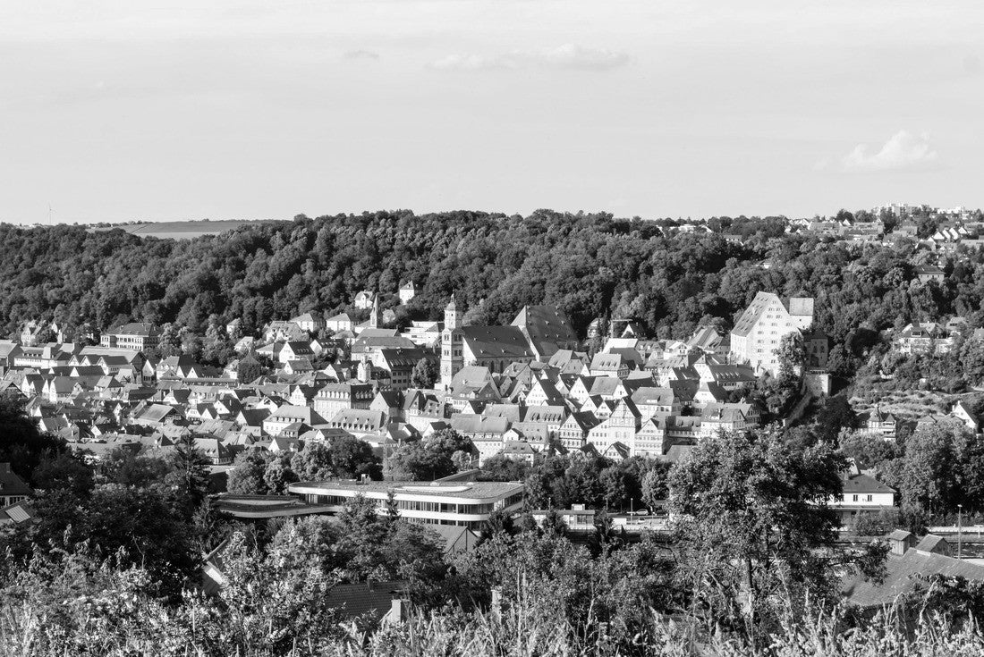 Cityscape of Schwäbisch Hall in Baden-Wuerttemberg in Germany 2000pc PuzzleBlack and White