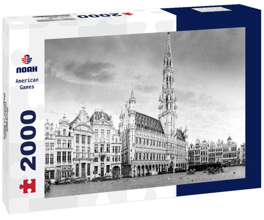 Noah Jigsaw Puzzle Brussels - Grand Place, Belgium in black white 2000 pieces