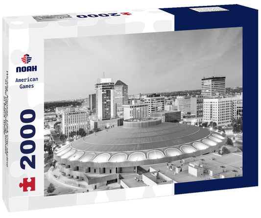Noah Jigsaw Puzzle Wichita, Kansas, USA City skyline in the city center at sunset in black white 2000 pieces