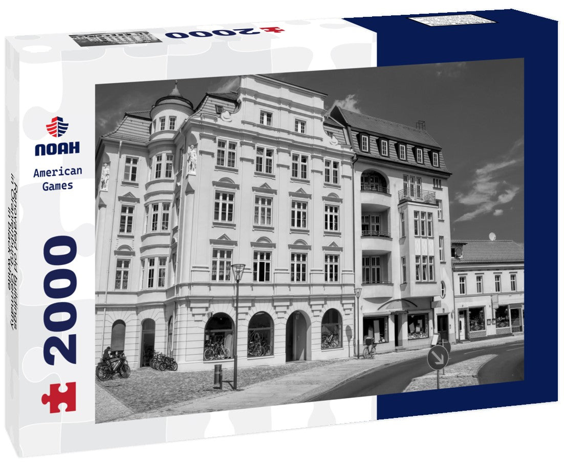 Renovated old buildings in Oranienburg, Germany 2000pc PuzzleBlack and White