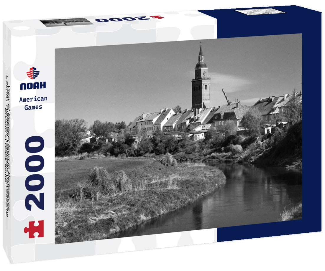Sepopol town in Bartoszyce County, Warmian-Masurian Voivodeship, Poland 2000pc PuzzleBlack and White
