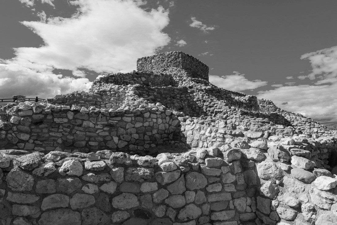 Ancient Sinagua Ruins at Tuzigoot National Monument 2000pc PuzzleBlack and White