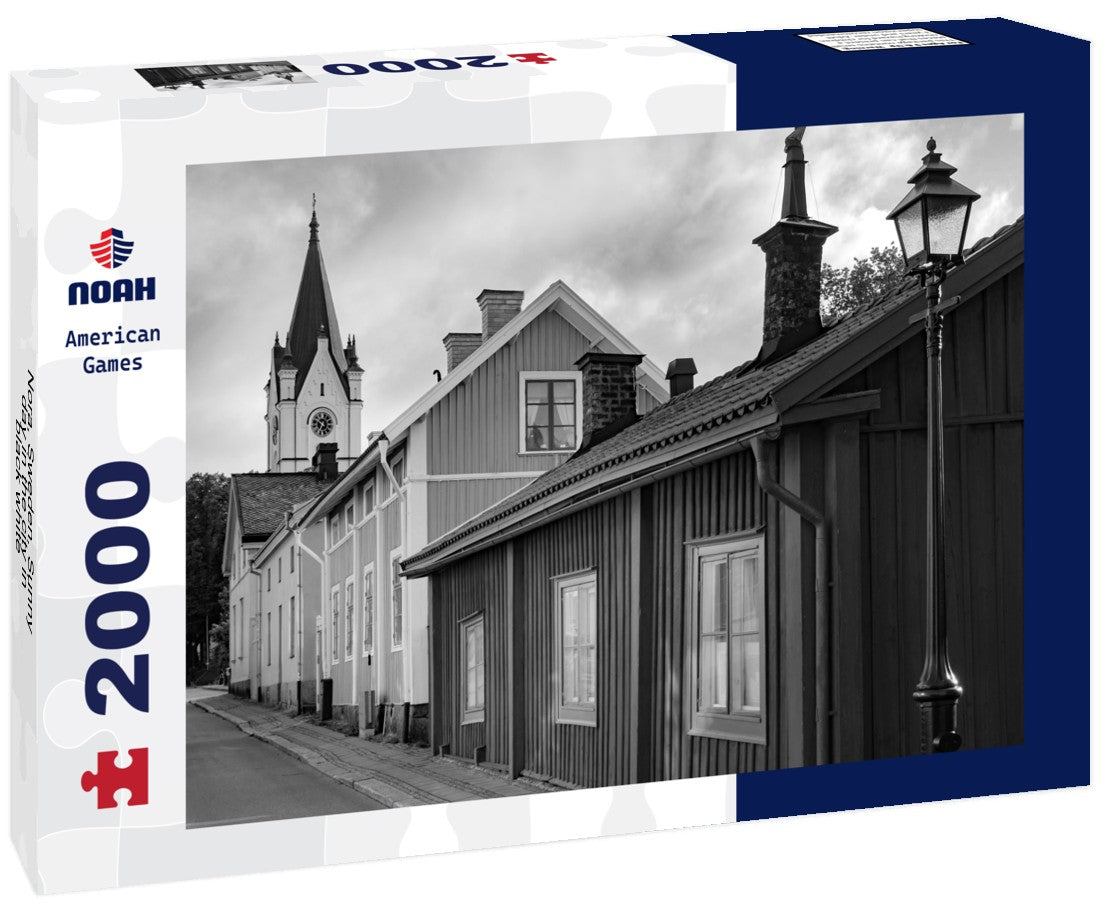Nora, Sweden. Sunny day in the city 2000pc PuzzleBlack and White