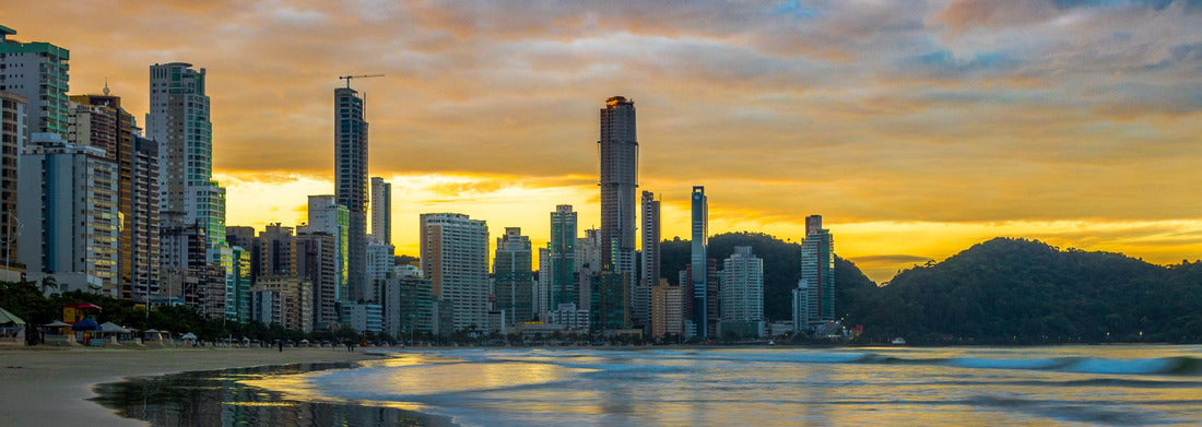 Balneário Camboriú (Brazil) skyline at sunset 1000pc Panoramic Puzzle