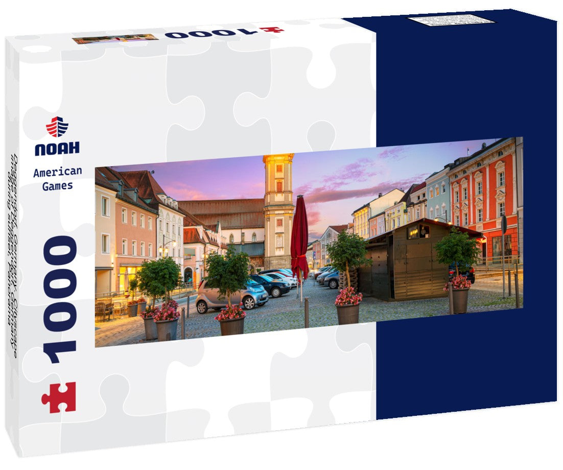 Noah Jigsaw PuzzleDeggendorf, Germany. Cityscape image of Deggendorf, Germany during sunset, Panorama 1000 Pieces