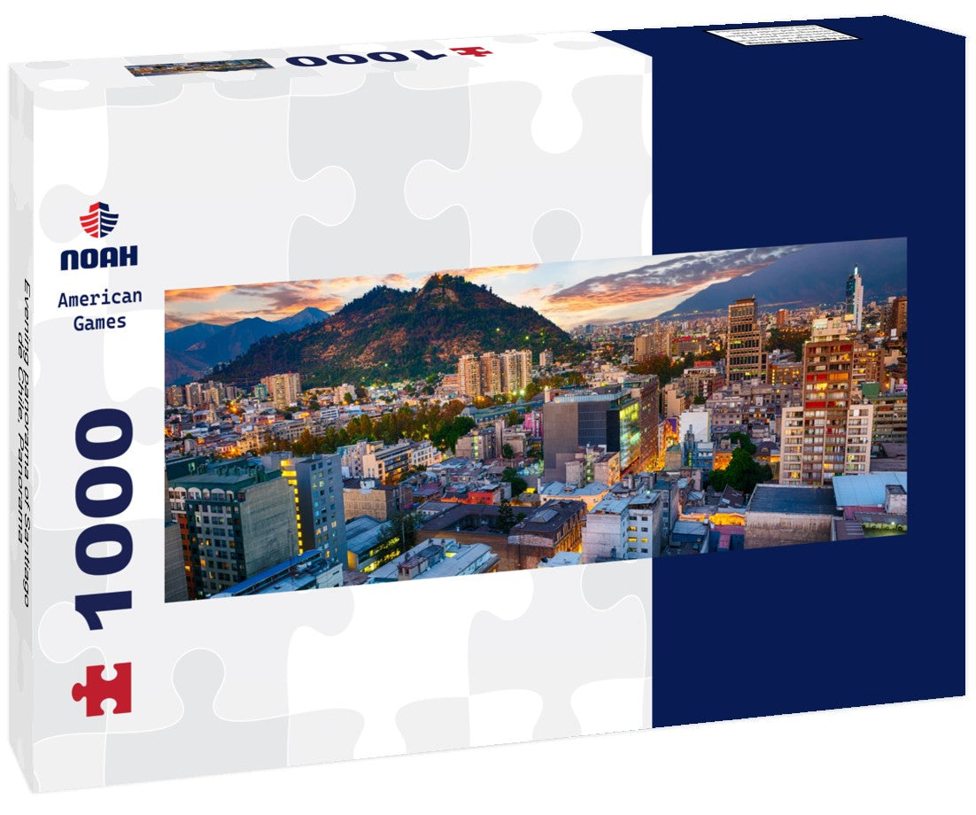 Evening  Santiago de Chile 1000pc Panoramic Puzzle