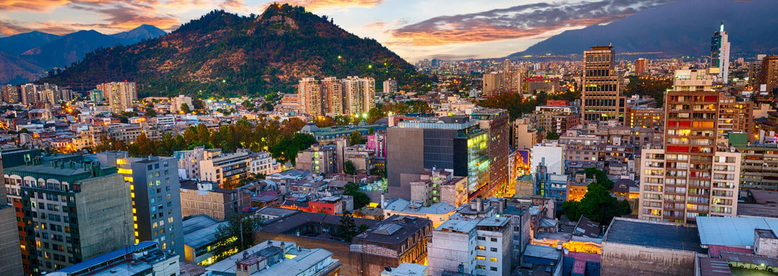 Evening  Santiago de Chile 1000pc Panoramic Puzzle