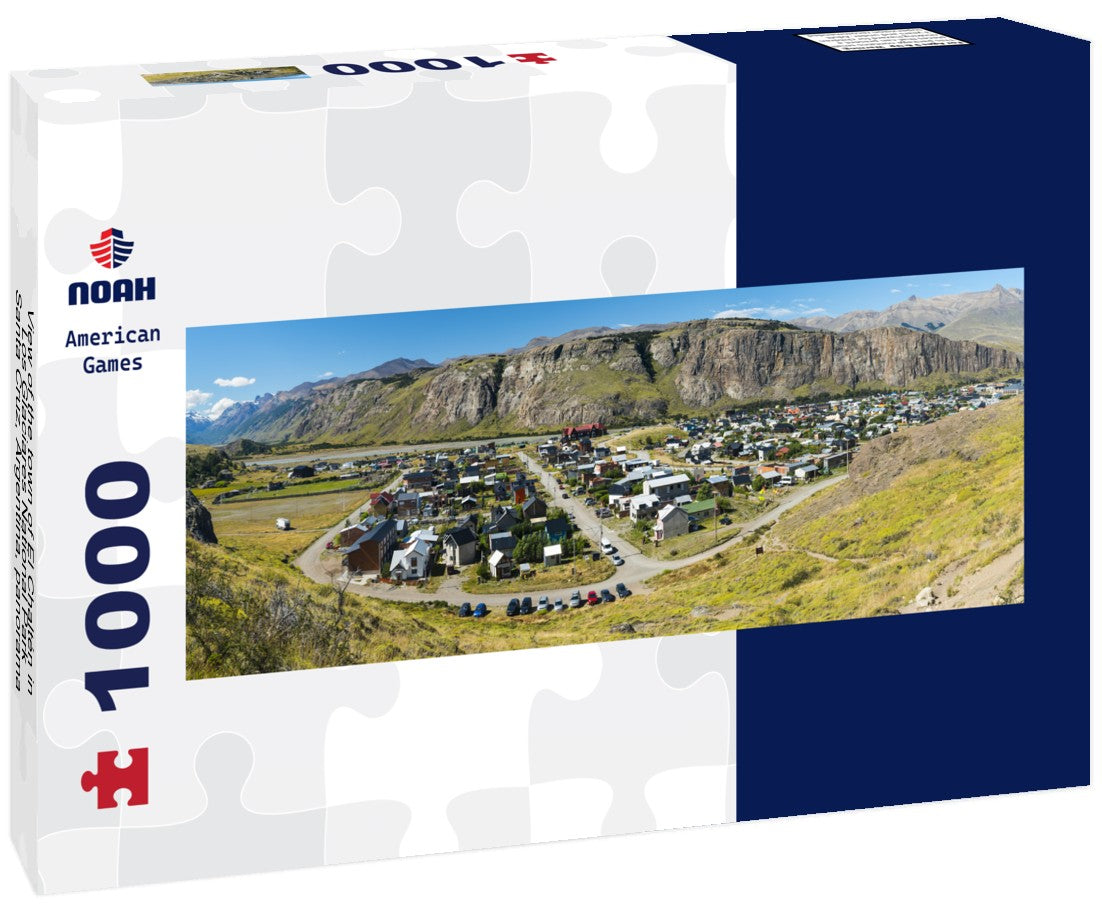 the town of El Chaltén in Los Glaciares National Park, Santa Cruz, Argentina 1000pc Panoramic Puzzle