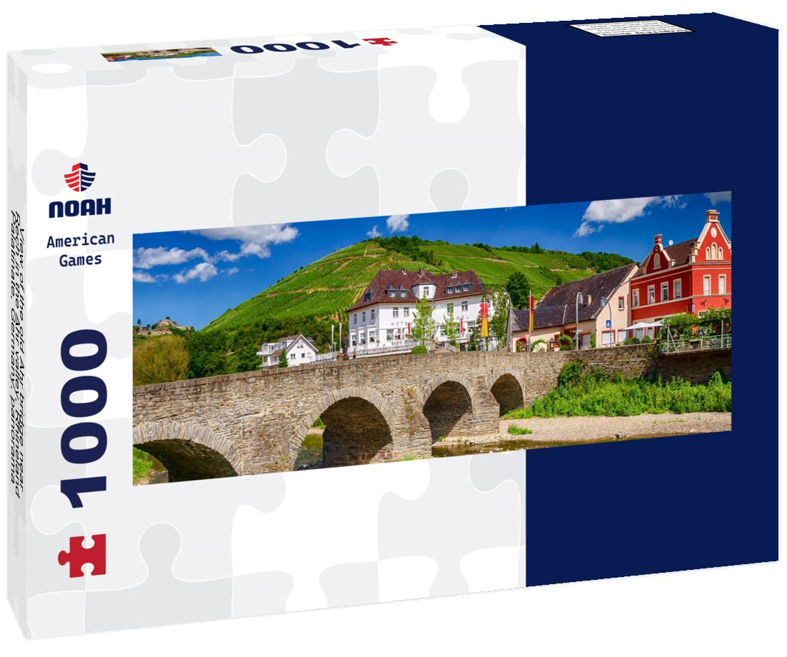 the old Ahr bridge near Rech in the Ahr valley, Rhineland-Palatinate, Germany 1000pc Panoramic Puzzle