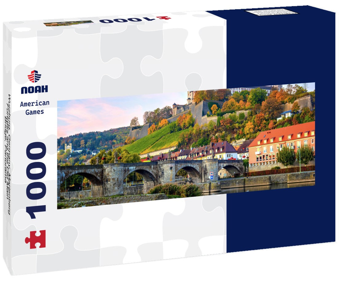 Noah Jigsaw PuzzleWurzburg, Germany, Marienberg Fortress and the Old Main Bridge, Panorama 1000 Pieces